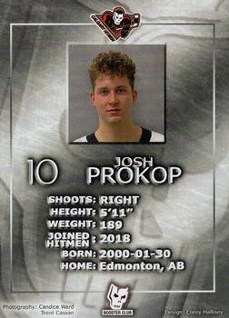2020-21 Calgary Hitmen (WHL) Booster Club #NNO Josh Prokop Back