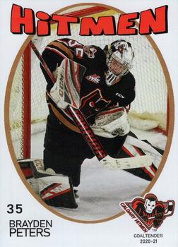2020-21 Calgary Hitmen (WHL) Booster Club #NNO Brayden Peters Front