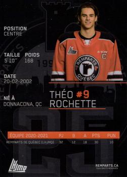 2021-22 Quebec Remparts (QMJHL) #NNO Theo Rochette Back