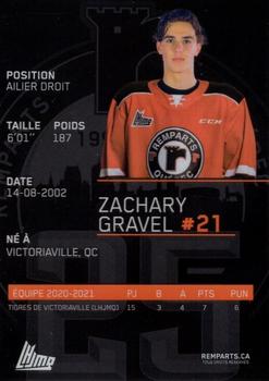 2021-22 Quebec Remparts (QMJHL) #NNO Zachary Gravel Back