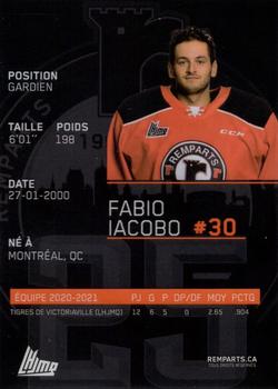 2021-22 Quebec Remparts (QMJHL) #NNO Fabio Iacobo Back
