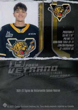 2021-22 Extreme Victoriaville Tigres (QMJHL) #5 Joey Vetrano Back