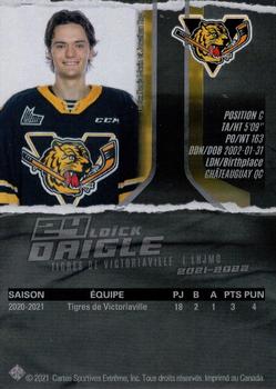 2021-22 Extreme Victoriaville Tigres (QMJHL) #10 Loick Daigle Back