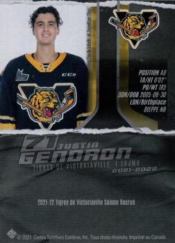 2021-22 Extreme Victoriaville Tigres (QMJHL) #16 Justin Gendron Back
