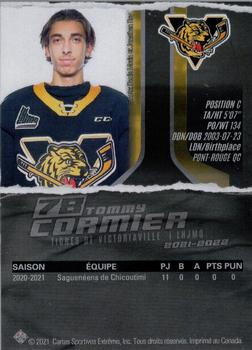 2021-22 Extreme Victoriaville Tigres (QMJHL) #19 Tommy Cormier Back