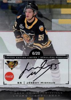 2021-22 Extreme Victoriaville Tigres (QMJHL) - Autographs #14 Jeremy Michaud Front