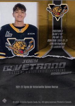 2021-22 Extreme Victoriaville Tigres (QMJHL) - Autographs Bronze #5 Joey Vetrano Back