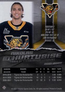 2021-22 Extreme Victoriaville Tigres (QMJHL) - Autographs Silver #11 Nikolas Hurtubise Back