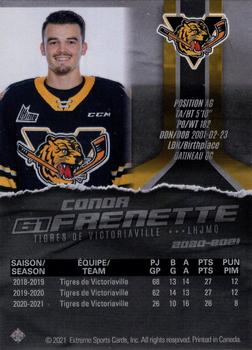 2021-22 Extreme Victoriaville Tigres (QMJHL) - Autographs Silver #15 Conor Frenette Back