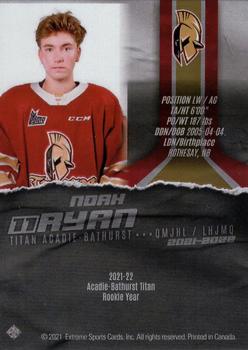 2021-22 Extreme Acadie-Bathurst Titan (QMJHL) - Autographs #2 Noah Ryan Back