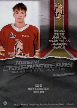 2021-22 Extreme Acadie-Bathurst Titan (QMJHL) - Autographs #11 Joseph Henneberry Back