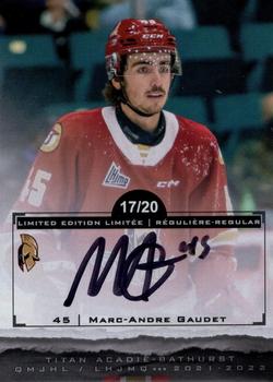 2021-22 Extreme Acadie-Bathurst Titan (QMJHL) - Autographs #19 Marc-Andre Gaudet Front