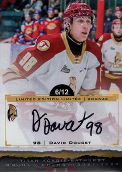2021-22 Extreme Acadie-Bathurst Titan (QMJHL) - Autographs Bronze #23 David Doucet Front