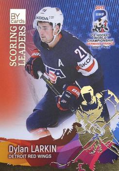 2017 BY Cards IIHF World Championship: Scoring Leaders #SL12 Dylan Larkin Front