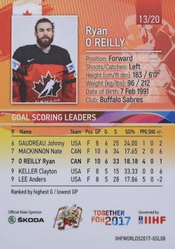 2017 BY Cards IIHF World Championship: Goal Scoring Leaders #GSL08 Ryan O'Reilly Back