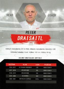 2021-22 Bratislava Capitals (ICEHL) #NNO Peter Draisaitl Back