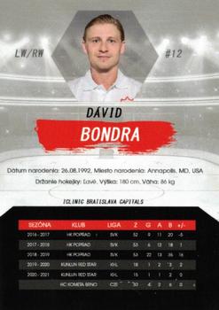 2021-22 Bratislava Capitals (ICEHL) #NNO David Bondra Back