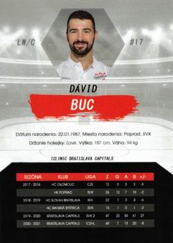 2021-22 Bratislava Capitals (ICEHL) #NNO David Buc Back