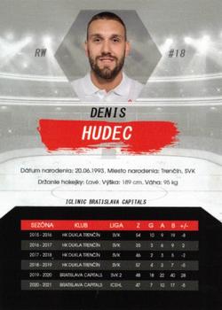 2021-22 Bratislava Capitals (ICEHL) #NNO Denis Hudec Back
