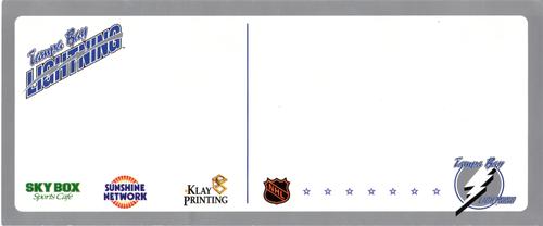 1995-96 Tampa Bay Lightning Postcards #NNO Shawn Burr Back