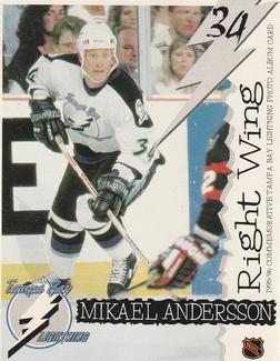 1995-96 Tampa Bay Lightning Photo Album Cards #NNO Mikael Andersson Front