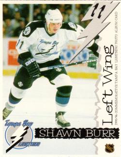 1995-96 Tampa Bay Lightning Photo Album Cards #NNO Shawn Burr Front
