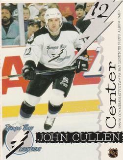 1995-96 Tampa Bay Lightning Photo Album Cards #NNO John Cullen Front