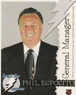 1995-96 Tampa Bay Lightning Photo Album Cards #NNO Phil Esposito Front