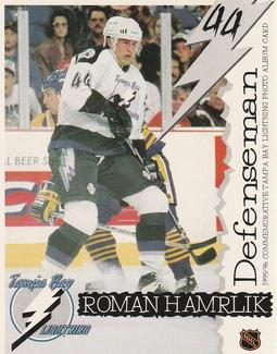 1995-96 Tampa Bay Lightning Photo Album Cards #NNO Roman Hamrlik Front