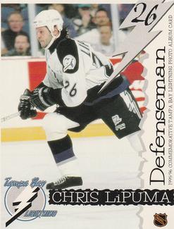 1995-96 Tampa Bay Lightning Photo Album Cards #NNO Chris LiPuma Front