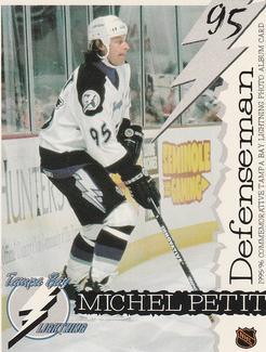 1995-96 Tampa Bay Lightning Photo Album Cards #NNO Michel Petit Front
