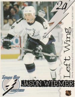 1995-96 Tampa Bay Lightning Photo Album Cards #NNO Jason Wiemer Front