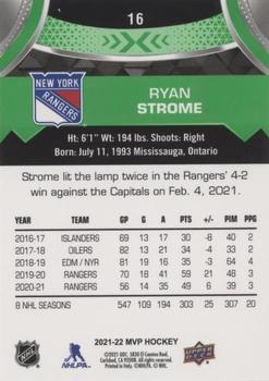 2021-22 Upper Deck MVP - Green Script #16 Ryan Strome Back