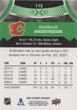 2021-22 Upper Deck MVP - Green Script #115 Rasmus Andersson Back