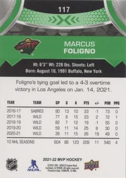 2021-22 Upper Deck MVP - Green Script #117 Marcus Foligno Back