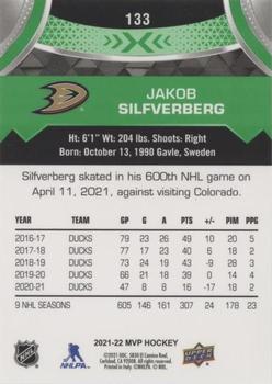 2021-22 Upper Deck MVP - Green Script #133 Jakob Silfverberg Back