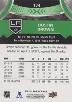 2021-22 Upper Deck MVP - Green Script #134 Dustin Brown Back
