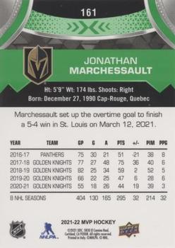 2021-22 Upper Deck MVP - Green Script #161 Jonathan Marchessault Back