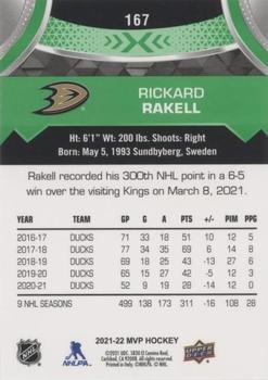 2021-22 Upper Deck MVP - Green Script #167 Rickard Rakell Back