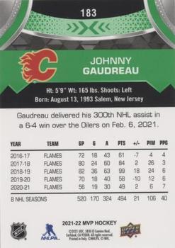 2021-22 Upper Deck MVP - Green Script #183 Johnny Gaudreau Back