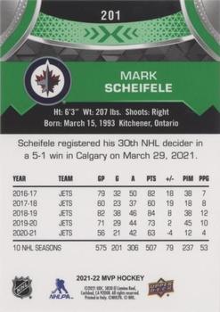2021-22 Upper Deck MVP - Green Script #201 Mark Scheifele Back