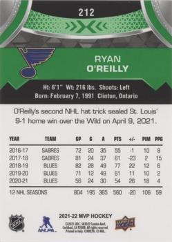 2021-22 Upper Deck MVP - Green Script #212 Ryan O'Reilly Back