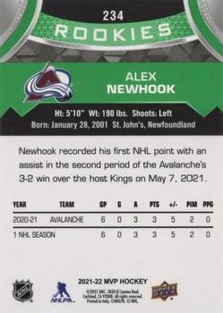 2021-22 Upper Deck MVP - Green Script #234 Alex Newhook Back