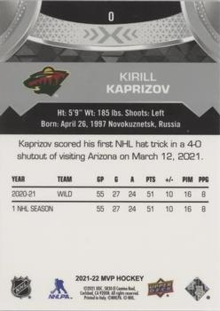2021-22 Upper Deck MVP - Silver Script Achievement #0 Kirill Kaprizov Back
