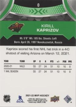2021-22 Upper Deck MVP - Green Script Achievement #0 Kirill Kaprizov Back