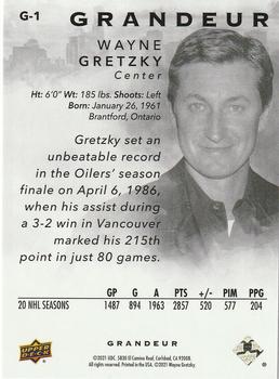 2017 Upper Deck Grandeur - 2021 Grandeur Onyx #G-1 Wayne Gretzky Back
