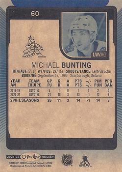 2021-22 O-Pee-Chee - Blue Border #60 Michael Bunting Back