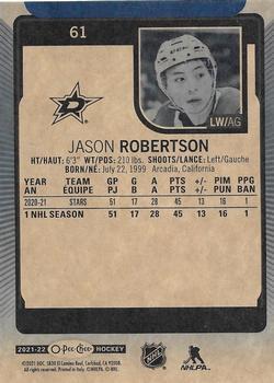 2021-22 O-Pee-Chee - Blue Border #61 Jason Robertson Back