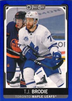 2021-22 O-Pee-Chee - Blue Border #350 T.J. Brodie Front