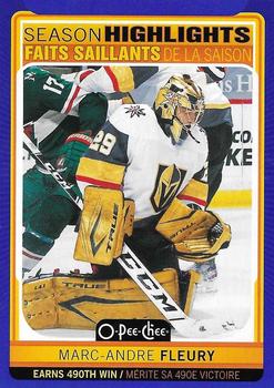 2021-22 O-Pee-Chee - Blue Border #593 Marc-Andre Fleury Front